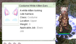 Costume White Kitten Ears