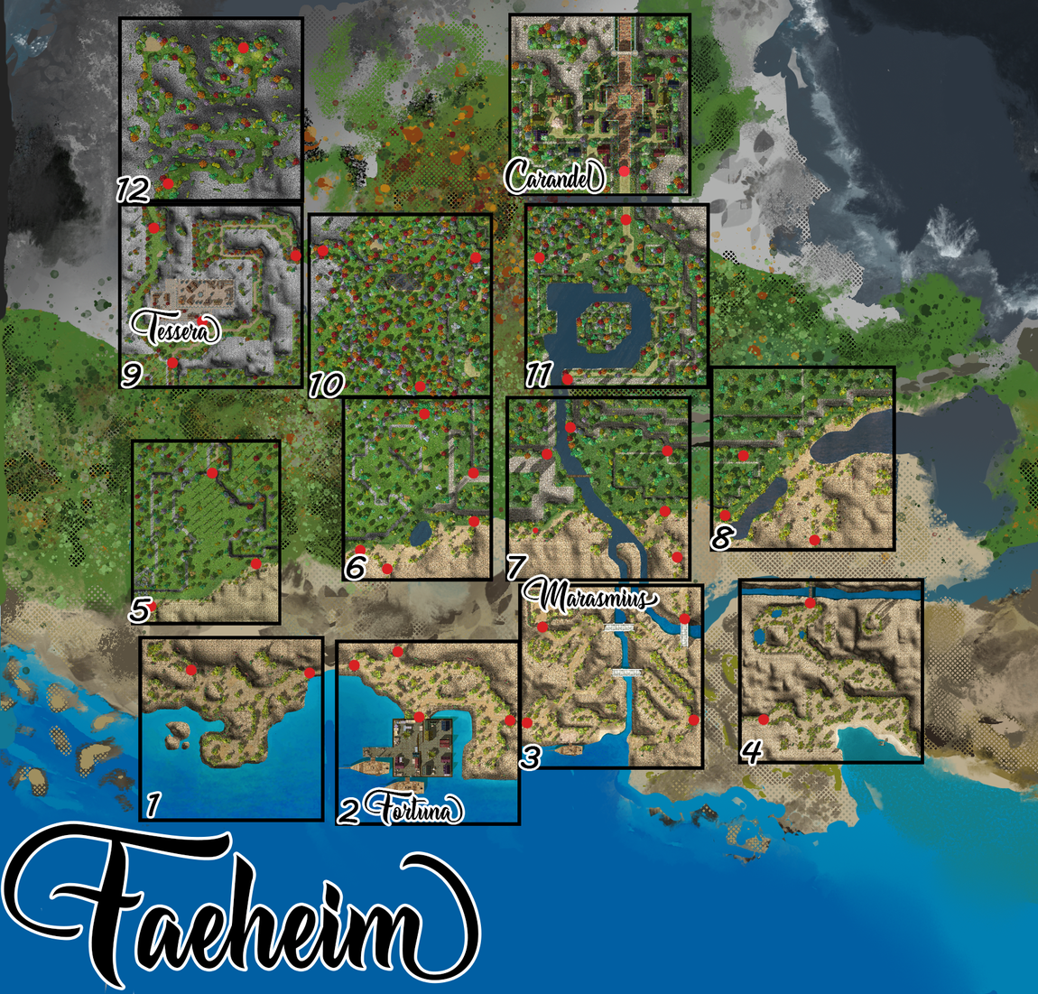 Map of The Faeheim Mainland