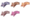 Drooping Cat (Yellow, Blue, Brown, Gray, Pink)